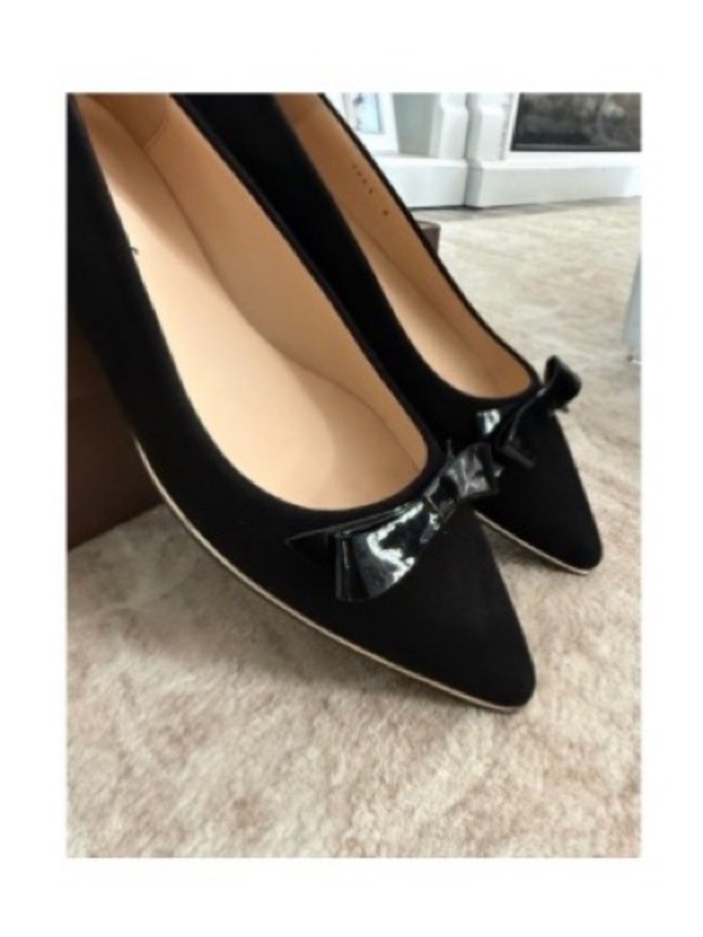NWT Jon Josef Black Ballet Flat with pointed toe